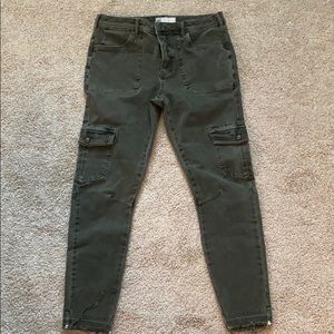 Free people army green jeans